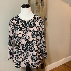 Floral blush blouse